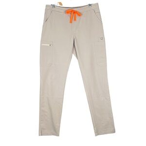Figs Tan Track Pants with Relaxed Fit and Technical Fabric